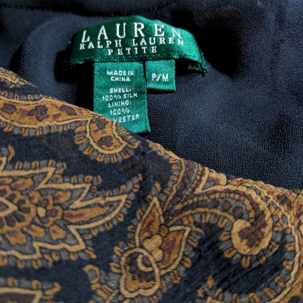 Lauren by Ralph Lauren Green Label Ladies Petite Silk Skirt - Picture 2 of 7
